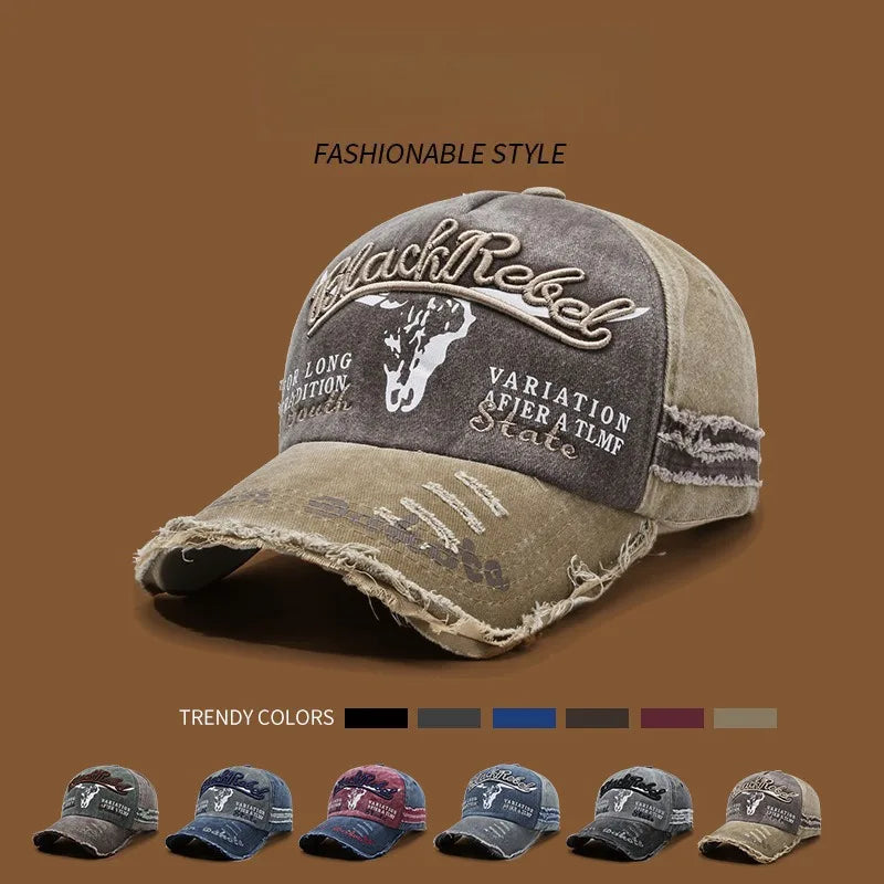 New Cool Fashion Men Washed Cotton Baseball Cap