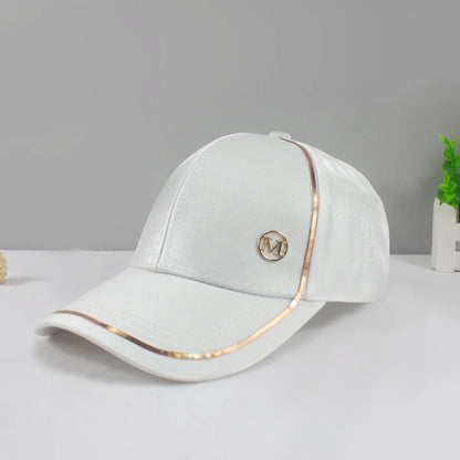 Gold Border Shining M Women Men Baseball Caps