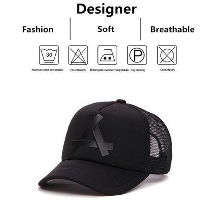 Unisex A- Letter Printing Baseball Net Caps Hip Hop Cap Spring and Summer