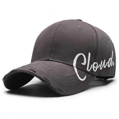 Spring Summer Hard Top Sport Unisex College Style Large Head Size Letter Embroidery Sun Protection Baseball Cap