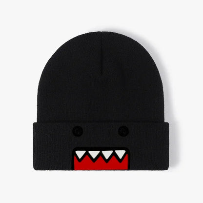 Cartoon Embroidered Knitted Hat Autumn Winter Outdoor