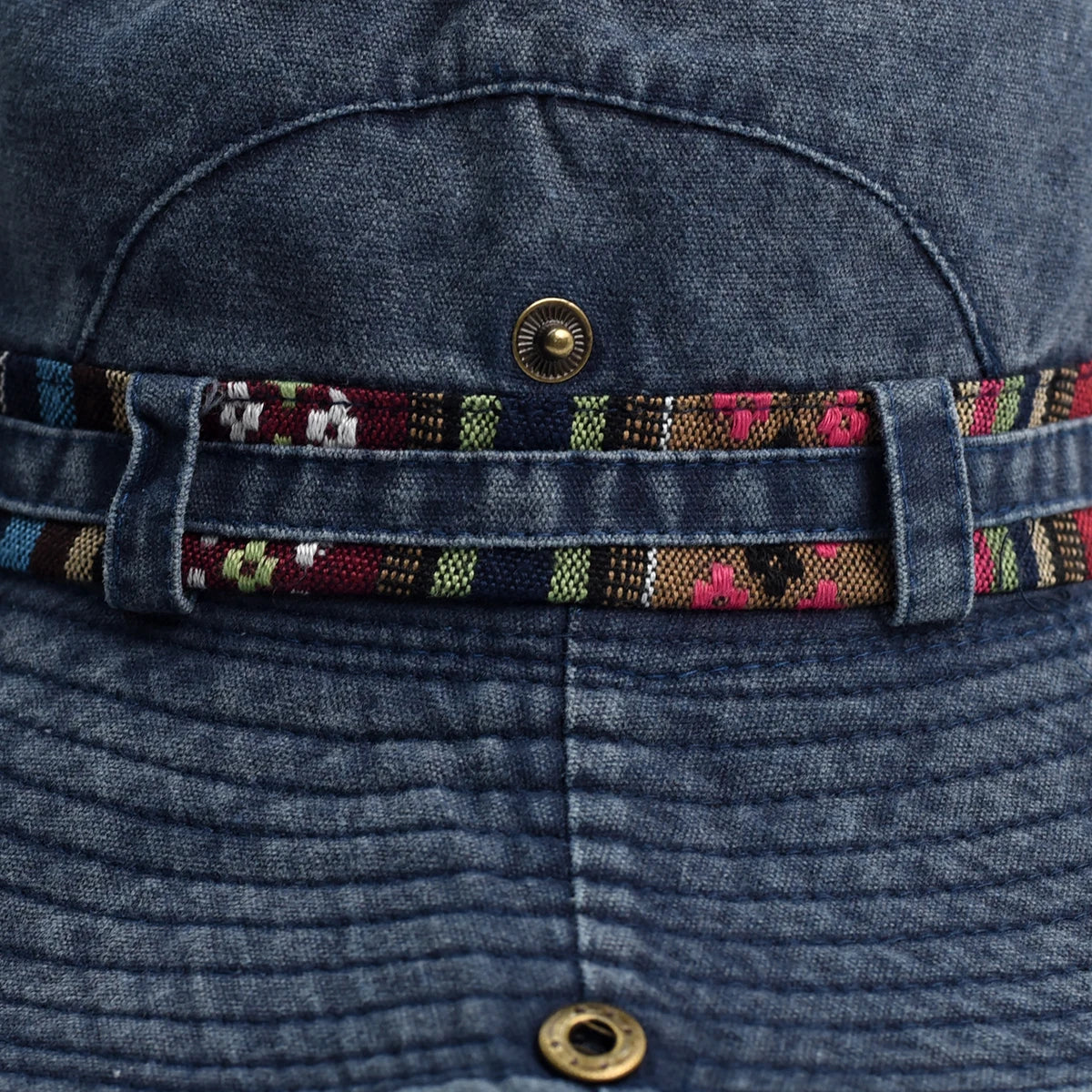 Outdoor Sun Hat Woman Bucket Hat Man Cotton Embroidered Vintage Beach Waterproof Fisherman
