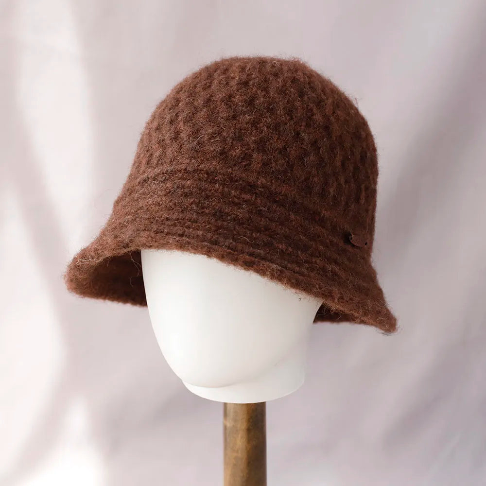 2025 Knitted Bucket Hat Fashion Color Block Women's Hip Hop Cap