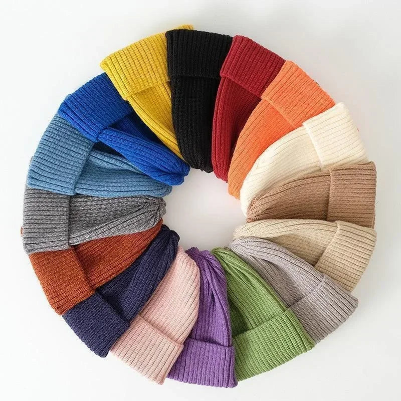 New Beanie Winter For Women Men Boys Girls Crochet Hat Solid Color Unisex