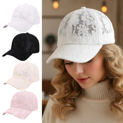 Elegant Breathable Floral Lace Baseball Cap