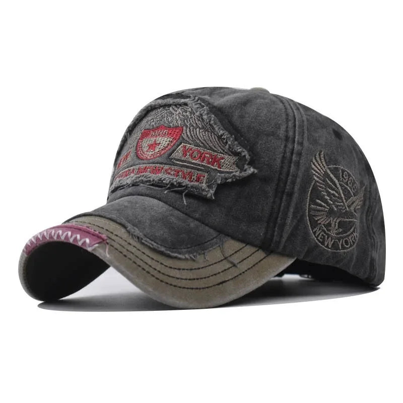 Summer Baseball Cap Men's Fashion Embroidered Pentagram Letter Caps Men