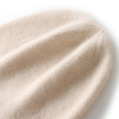 New Winter Cashmere Knitted Unisex Warm Hat High Quality Solid Leisure Sleeve Hat