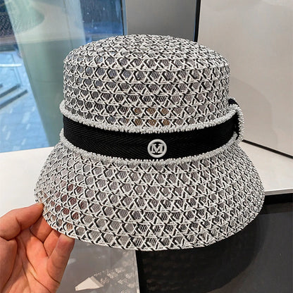 Korean  Breathable Hollow Fisherman Hat Bucket Hat for Women's Summer Outings