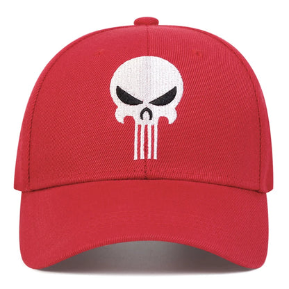 Unisex Skull Head Embroidery Baseball Caps Spring Autumn Outdoor Adjustable