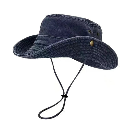Outdoor Sun Protection Hat Vintage Washed Cotton Bucket Hat
