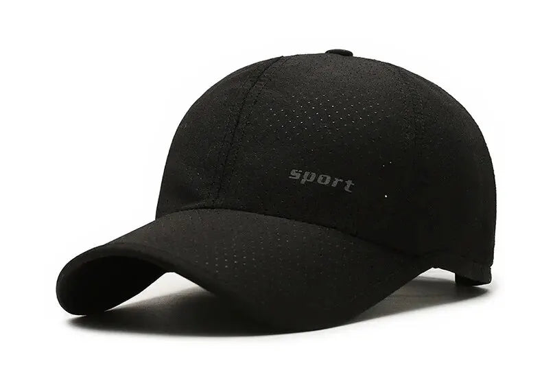 Edging Quick Drying Hat Casual Versatile Trendy Baseball Cap Fashion Outdoor Sports Breathable Black Cap
