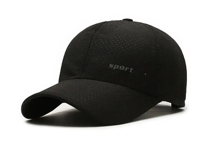 Edging Quick Drying Hat Casual Versatile Trendy Baseball Cap Fashion Outdoor Sports Breathable Black Cap