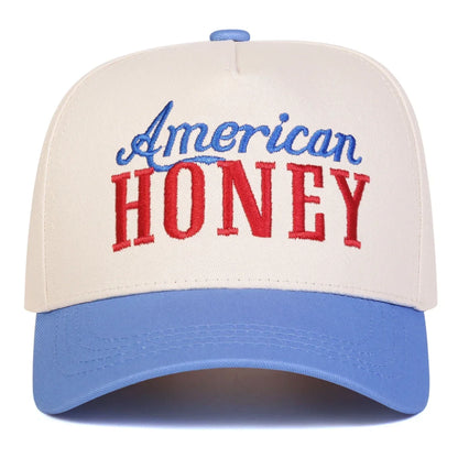 Unisex American Honey Letter Embroidery Baseball Caps Spring and Autumn Outdoor Adjustable Casual Hats Sunscreen Hat Sports Cap