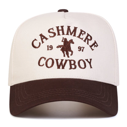 Unisex COWBOY Letter Embroidery Baseball Caps Adjustable Casual Hats Sunscreen Hat Sports Cap