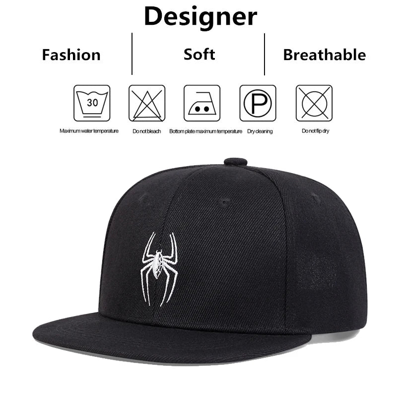 Children Spider Embroidery Baseball Caps Hip-Hop Hats Spring and Summer Outdoor Adjustable Casual Hats Boy Girl Trave