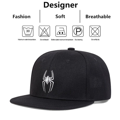 Children Spider Embroidery Baseball Caps Hip-Hop Hats Spring and Summer Outdoor Adjustable Casual Hats Boy Girl Trave