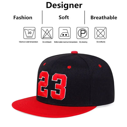 Unisex 23 Embroidery Hip-Hop Hats Outdoor