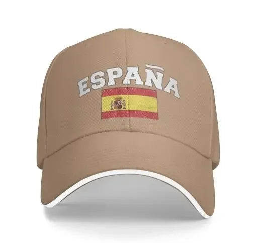 Espana Flag of Spain Spanish Denim Hats for Mens Womens Baseball Caps