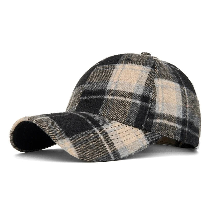 Men And Women New Classic Plaid Baseball Cap