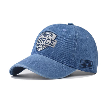 Denim Unstructured Baseball Cap For Men Women
