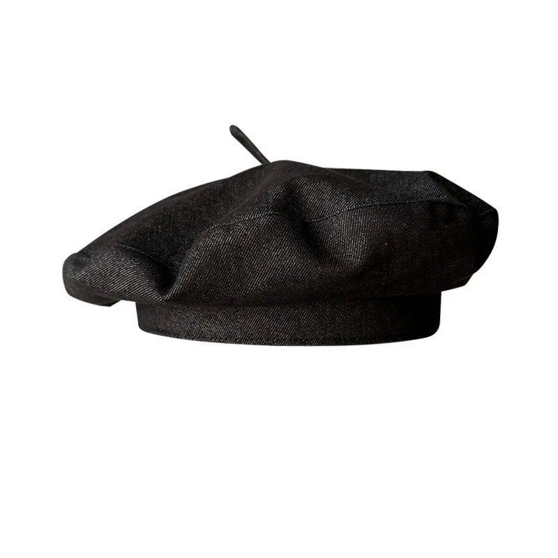Spring Summer Yellow Linen Beret Korean Style Literary Painter Cap