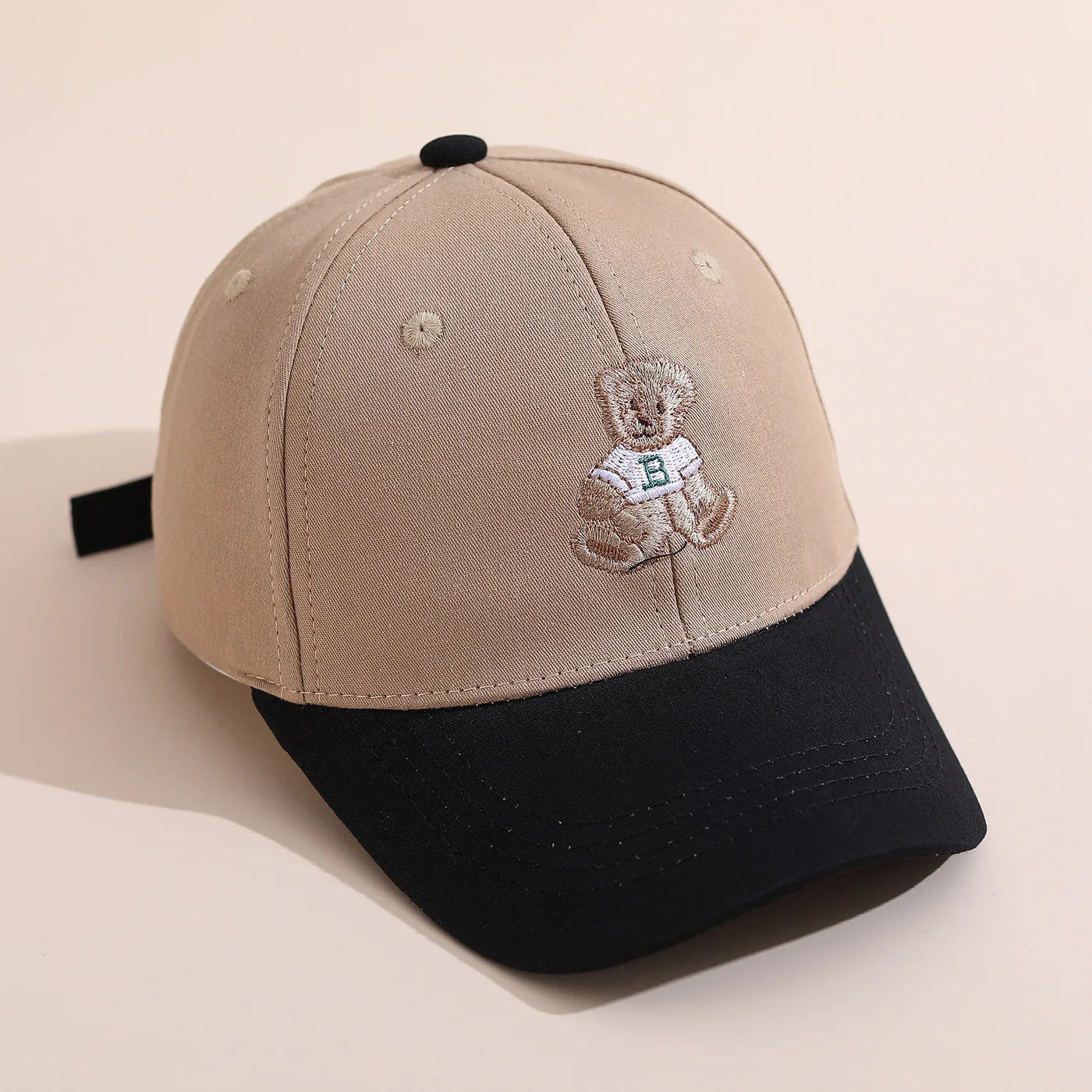 Cartoon Bear Patch Hat Children Visor Sun Hat Spring Summer Outdoor For Toddler Boys Girls