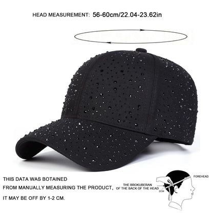 Unisex Rhinestone Baseball Caps Spring Autumn Outdoor