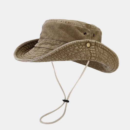 Four Seasons Cotton Solid Bucket Hat Fisherman for Men and Women