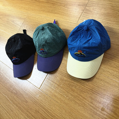 Mountain Outdoor Breathable Sports Quick Drying Hats Color Matching Purple Embroidery Baseball Caps
