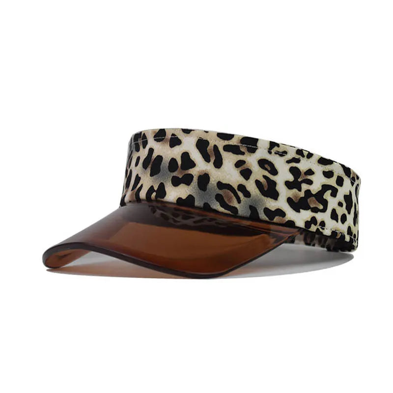 Fashion Sports UV Protection Leopard Print Visor Cap