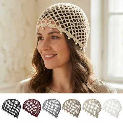 Fashion Hollowed Out Woven Pullover Hats Crochet Breathable Beret Cap