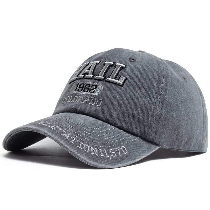 Men's Baseball Cap Fashion Vail Letter Embroidered Cotton Soft Top Women Hats