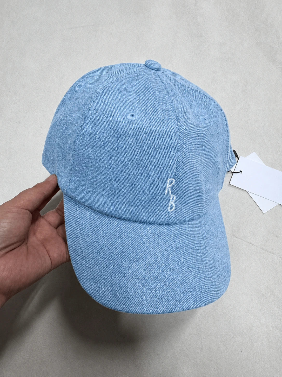 Top Quality Embroidered Letter Washed Denim Baseball Cap