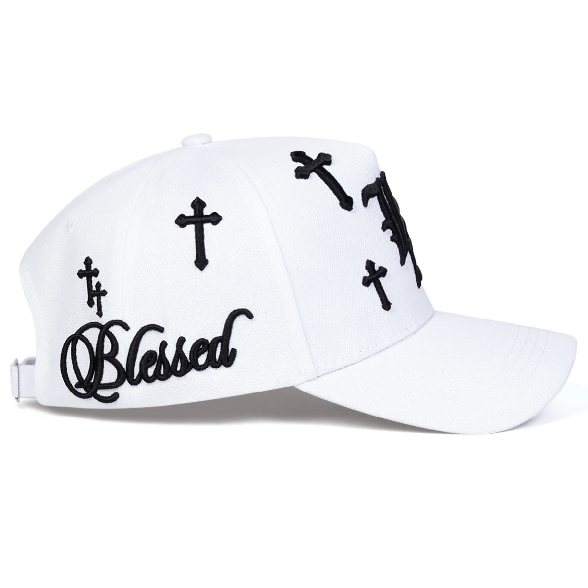Unisex Gothic LA Cross Embroidery Baseball Caps Spring Autumn Outdoor