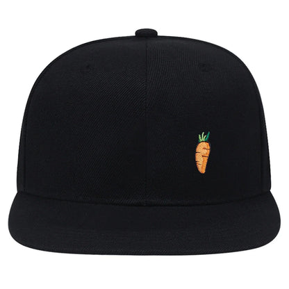 Unisex Carrot Embroidery HipHop Hats Fashion Spring Autumn Outdoor Adjustable Casual Baseball Caps Sunscreen Hat