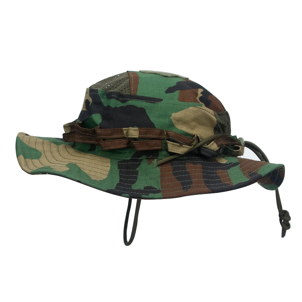 Camo Boonie Hat Sunscreen Breathable Bucket Hat Men's Outdoor