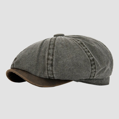 Decorative Christmas Caps Adults British Color Blocked Newsboy Cap