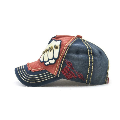 High Quality Fist Rivet Element Embroidery Cotton Baseball Cap Hip Hop Hat
