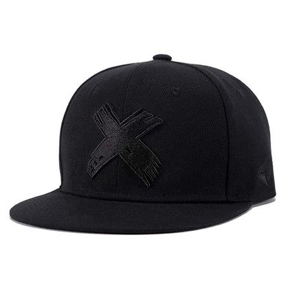 Unisex X Letter Embroidery Hip-Hop Hats Spring Autumn