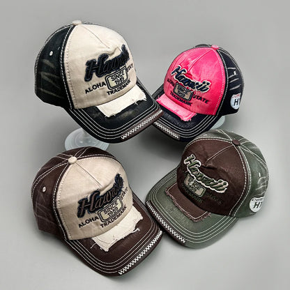 Korean Retro Men Women Baseball Hats Cotton Snapback Caps