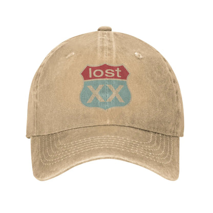Vintage Mgk Lost Americana Rapper Baseball Cap Men Women Distressed Denim Headwear