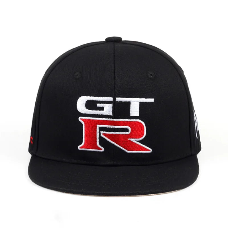 GTR Embroidered Flat Brim Snapback Cap Racing Car Logo Baseball Hat Hip Hop Street Casual Sun Hat