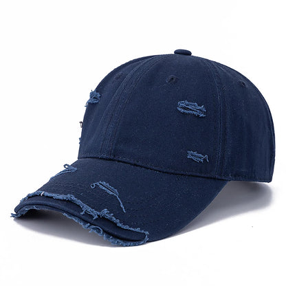 Washed Cotton Retro Distressed Style Cap Baseball Cap Women