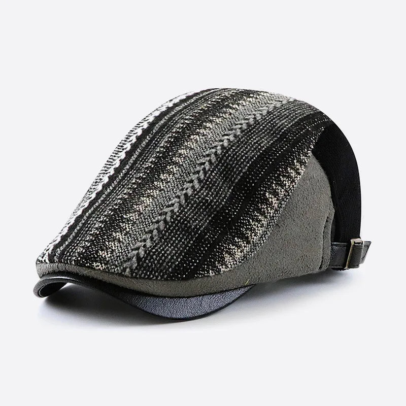 Adjustable Newsboy Hats For Men Flat Cap Male Irish Cabbie Gatsby Tweed Ivy Berets