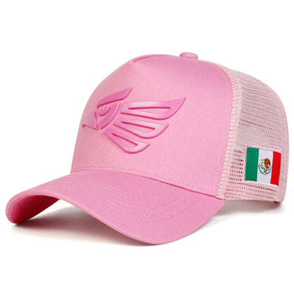 Unisex Mexican Eagle Label Baseball Net Caps Outdoor Adjustable Casual Hats Hip Hop Hat Sunscreen Hat