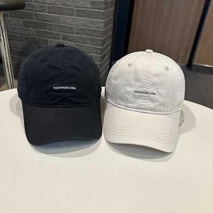 Retro Cotton Baseball Caps Spring Summer Letter Embroidery  For Men & Women