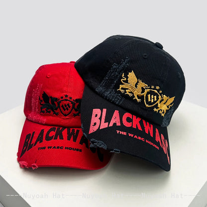 American Embroidered Letters Dragon Pattern Baseball Hats