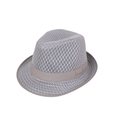 Men's & Women's Straw Breathable Jazz Hat Mesh Summer Sun Hat