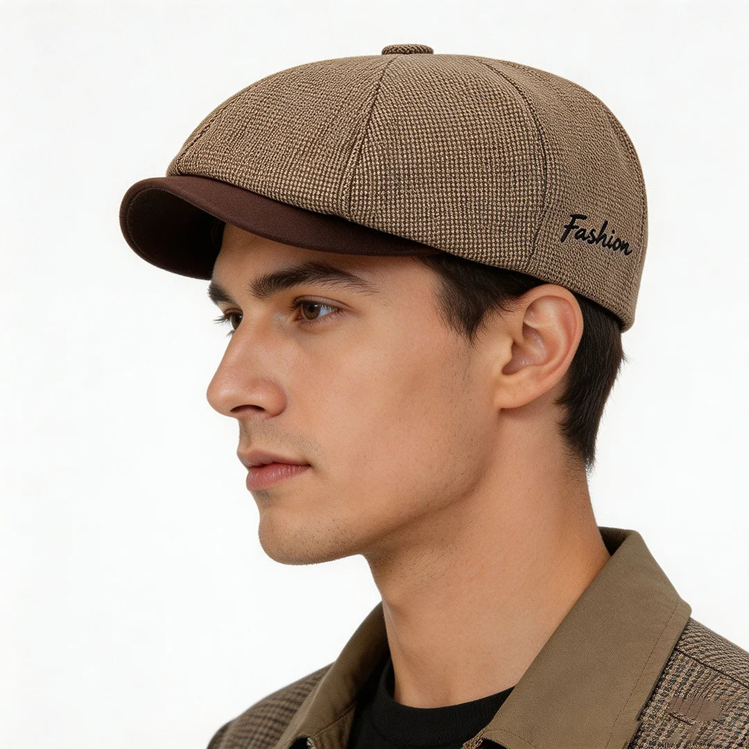 Casual Newsboy Caps Men Cotton Flat Cap Octagonal Hats