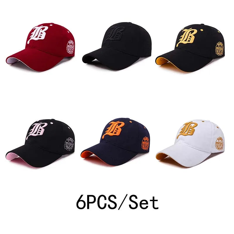 Men Women's Baseball Cap Summer Cotton Hat Embroidery Snapback Hip-Hop Cap